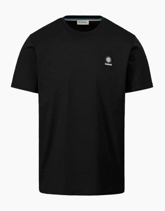 Sandbanks Mens Sandbanks Mercerised Badge T-Shirt A1-26 Black - Size: 38