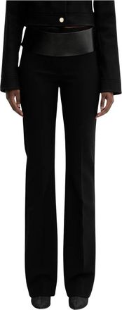 Sportmax Wijde broek - Dames - Wijde Broeken - Zwart - XL - Broeken