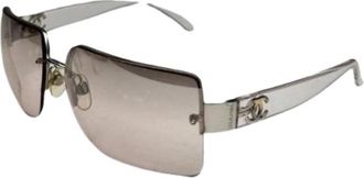 Chanel Pre-owned Accessories, female, Gray, Size: ONE SIZE Pre-owned Plastic Sunglasses