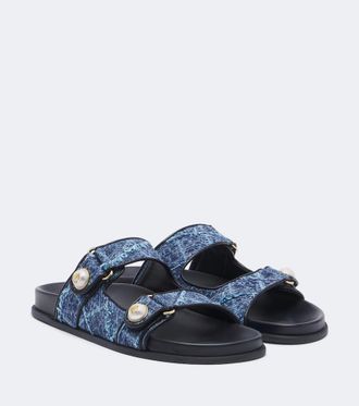 Jimmy Choo London Fayence denim sandals