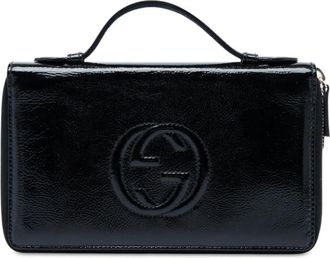 Gucci Pre-owned Gucci Patent Soho Travel Document Case Unisex U84ZEPA6HRROU0N0