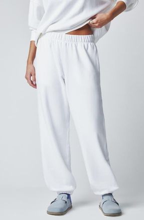 Florence By Mills Cotton Blend Boyfriend Joggers in Bright White at Nordstrom, Size Xx-Small