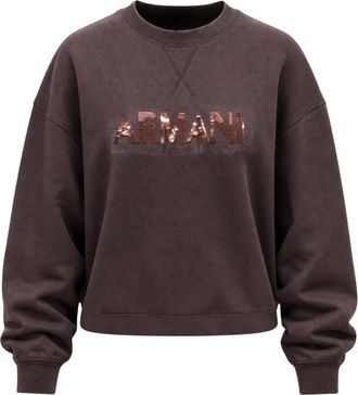 A|X Armani Exchange Crewneck Sweatshirt - Dames - Sweatshirts - Bruin - S - Polyester - Hoodies & sweatvesten