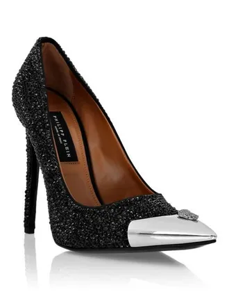 Philipp Plein Satin Hi-Heels Mix Strass Women in Black at Nordstrom, Size 36