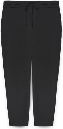 Fiorella Rubino Palazzo Joggers - Dames - Straight fit broeken - Zwart - 2XL - Polyester - Broeken