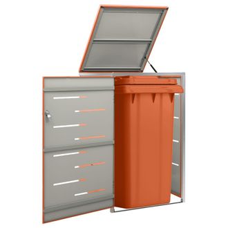 vidaXL Vidaxl - Cobertizo Para Un Contenedor Basura Acero 69x77,5x112,5 Cm