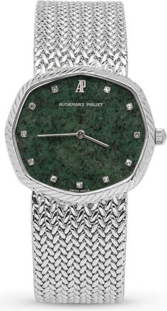 Audemars Piguet Pre-owned Audemars Piguet Vintage Hand Wind Diamond Green Dial Ladies Watch 3144wtegwe