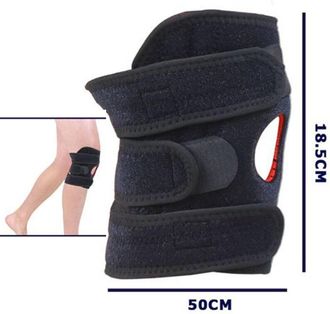 OEM Genouill&egrave;re - Soutien Rotulien - Pour Course Gym Musculation - Taille Unique Ajustable - Noir - Lot De 2