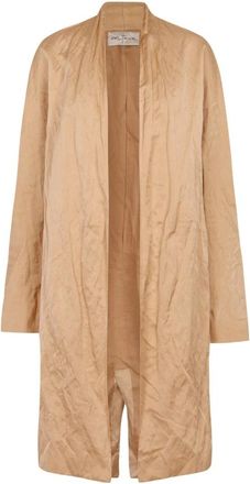 Cortana Peaches- perzik jas- - Dames - Kimonos - Geel - XL - Satijn - Overhemden