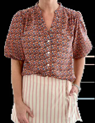 Trovata Loren Blouse In Mare Ditsy