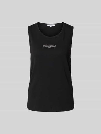 Maison Kitsun&eacute; Top aus reiner Baumwolle in Black, Gr&ouml;&szlig;e XL