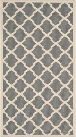 Safavieh Alfombra enrejado de polipropileno gris/beige, 122 x 170 cm