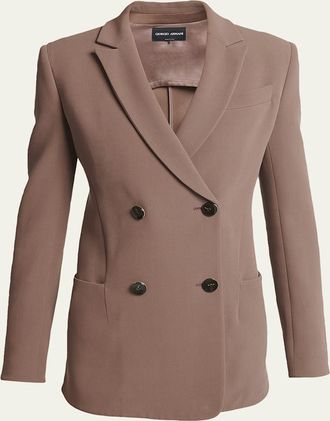 Giorgio Armani Cady Double-Breasted Blazer