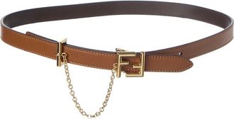 Fendi Fendi Ff Reversible Leather Belt