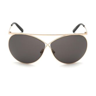 Tom Ford Oval Full Rim Sunglasses - Rose gold