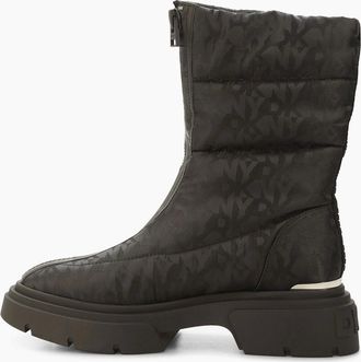 DKNY Womens Fiza Zip Up Winter Boots - Black - Size: 6.5