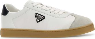 Prada Mens Lane Sneaker White Lambskin Calfskin