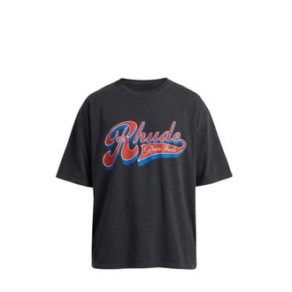 Rhude Pit Stop T-Shirt - male - Rhude - T-Shirts - Black - L - Tops