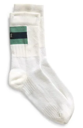 On Tennis Quarter Socks in White/Green at Nordstrom, Size Large