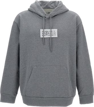 Maison Margiela Boxy Fit Cotton Hoodie With Drawstring Hood And Kangaroo Pockets