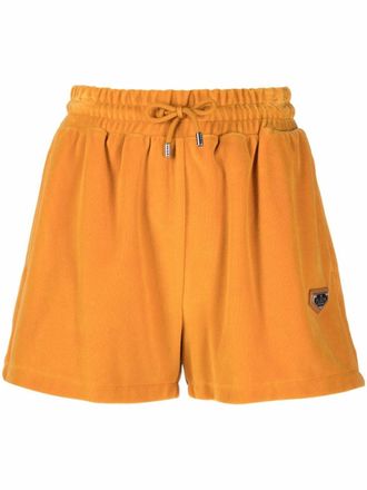 Philipp Plein Shorts sportivi con applicazione - Giallo