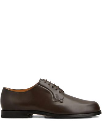 Tod's embossed derby shoes - men - CALFSKIN/Calf Leather/Calf Leather/Rubber - 10.5 - Brown