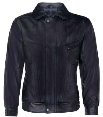 Infinity Leather Mens Nappa Bluson Tailored Bomber Jacket - Black - Size X-Large