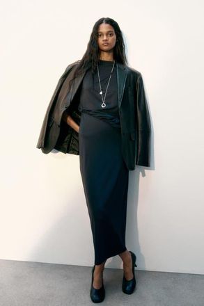 H&M Draped Maxi Dress in Black at Nordstrom, Size X-Small