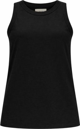 Loulou Studio Black Solid Crew Neck Top