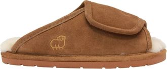Lamofootwear Womens Premium Sheepskin Wrap Slide In Chestnut