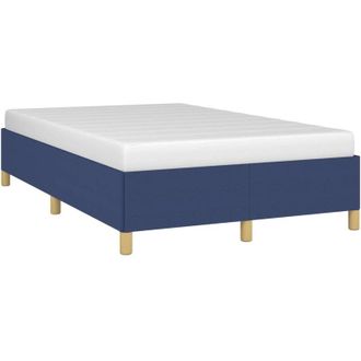vidaXL Estructura De Cama Sin Colch&oacute;n Tela Azul 120x200 Cm Vidaxl