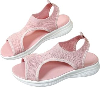 Generic Slippers For Women Water Shoes Sliders S Als Womens Uk The Open Toed Socks Have A Hollow Structure Are Made Of Knitted Mesh Fabric With A Thick Sole, 