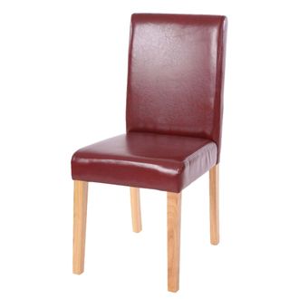Hhg D&eacute;coshop26 - Silla Comedor Cocina En Color Rojo Patas Madera Clara Sintetica Dise&ntilde;o Moderno 040002339