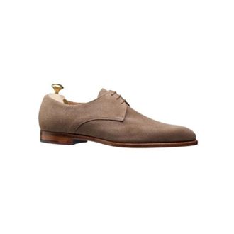 Crockett & Jones Schoenen - Heren - Veterschoenen - Beige - 42 1/2 EU - Su&egrave;de - Schoenen