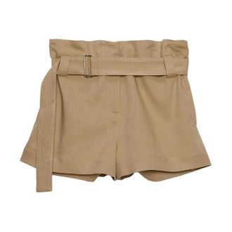 Msgm Msgm, Dames, Korte broeken, Beige, Maat: 2XS