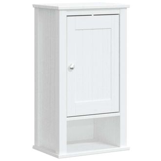vidaXL Mueble Pared Ba&ntilde;o Berg Madera Maciza Pino Blanco 40x27x71,5 Cm Vidaxl