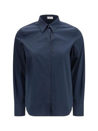 Brunello Cucinelli Blue Regular Solid Shirt