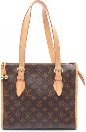 Louis Vuitton Brown Coated Canvas Pvc Monogram Leather Handbag Tote Bag (Pre-Owned)