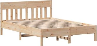 vidaXL Bed Frame without Mattress 135x190 cm Double Solid Wood Pine Vidaxl