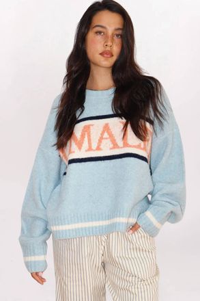 Bailey Rose Amalfi Knit Sweater In Soft Blue