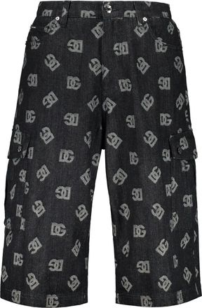 Dolce & Gabbana Shorts con logo jacquard - Nero
