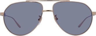 Gucci Grey Pilot Unisex Sunglasses GG1311S 003 61