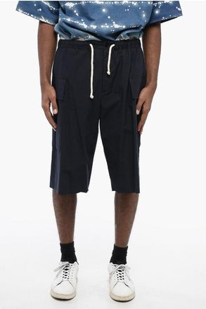 Jil Sander Cotton Cargo Shorts with Rope Drawstring size 48