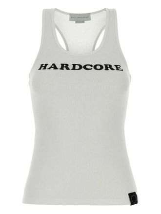 Stella McCartney Hardcore Slogan Cotton Tank Top-Donna