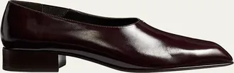 Khaite Colt Leather Slip-On Loafers