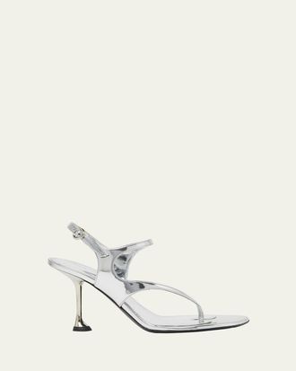 Proenza Schouler Tee Asymmetric Leather Thong Sandals