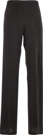 Semicouture Womens Trousers Silk-Blend Brown Acetate