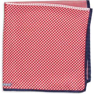Nordstrom Panel Silk Pocket Square in Red at Nordstrom