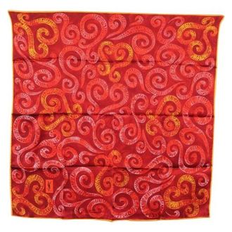 Saint Laurent Pre-owned Zijden Sjaal - Dames - Vintage Accessoires - Rood - ONE Size - Vintage