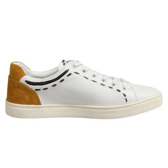 Dolce & Gabbana White Leather MILANO Low Top Sneakers Mens Shoes